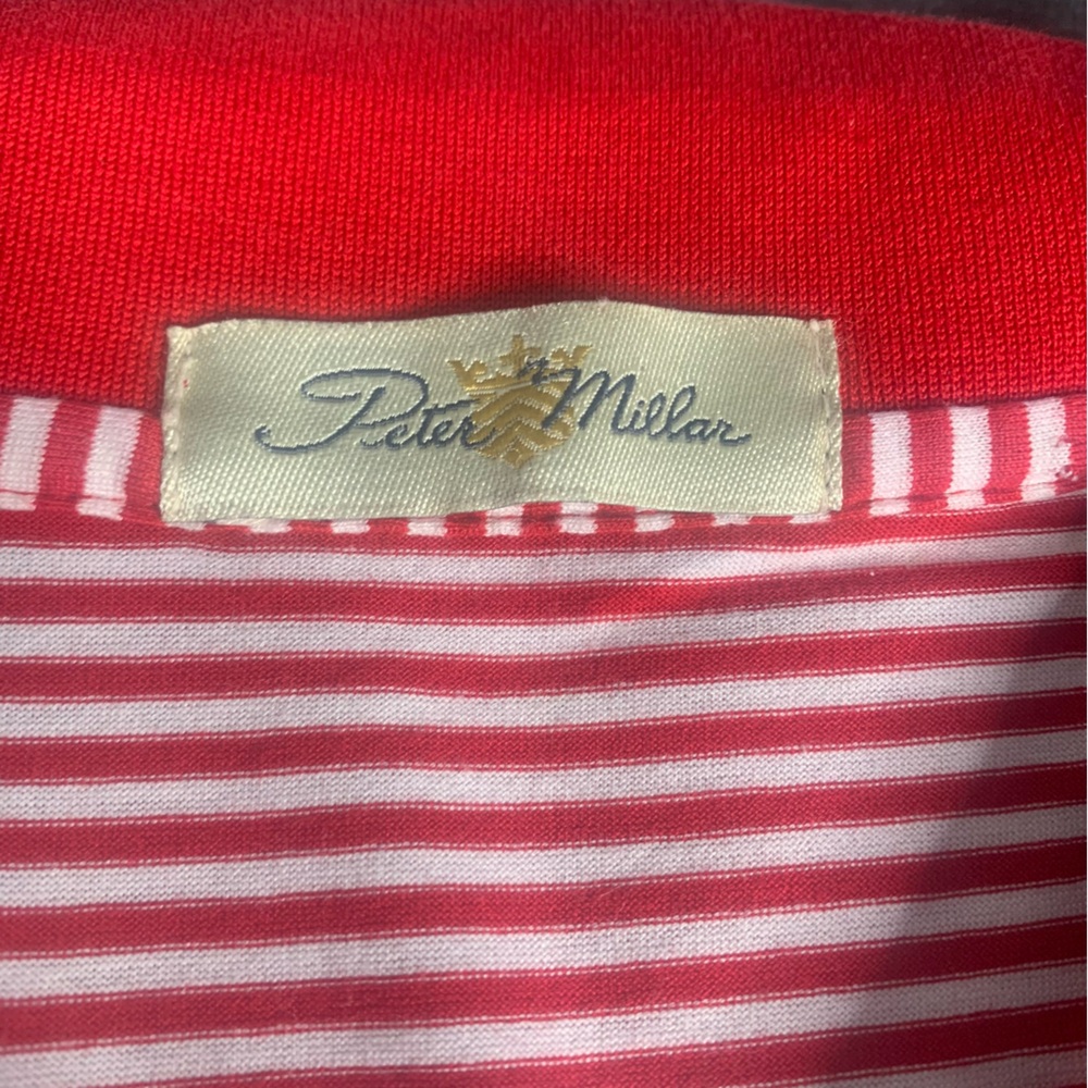 Peter Millar Men’s Red Striped Polo XXL - Picture 2 of 6